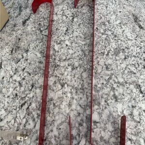 Red Metal Door Wreath Hooks